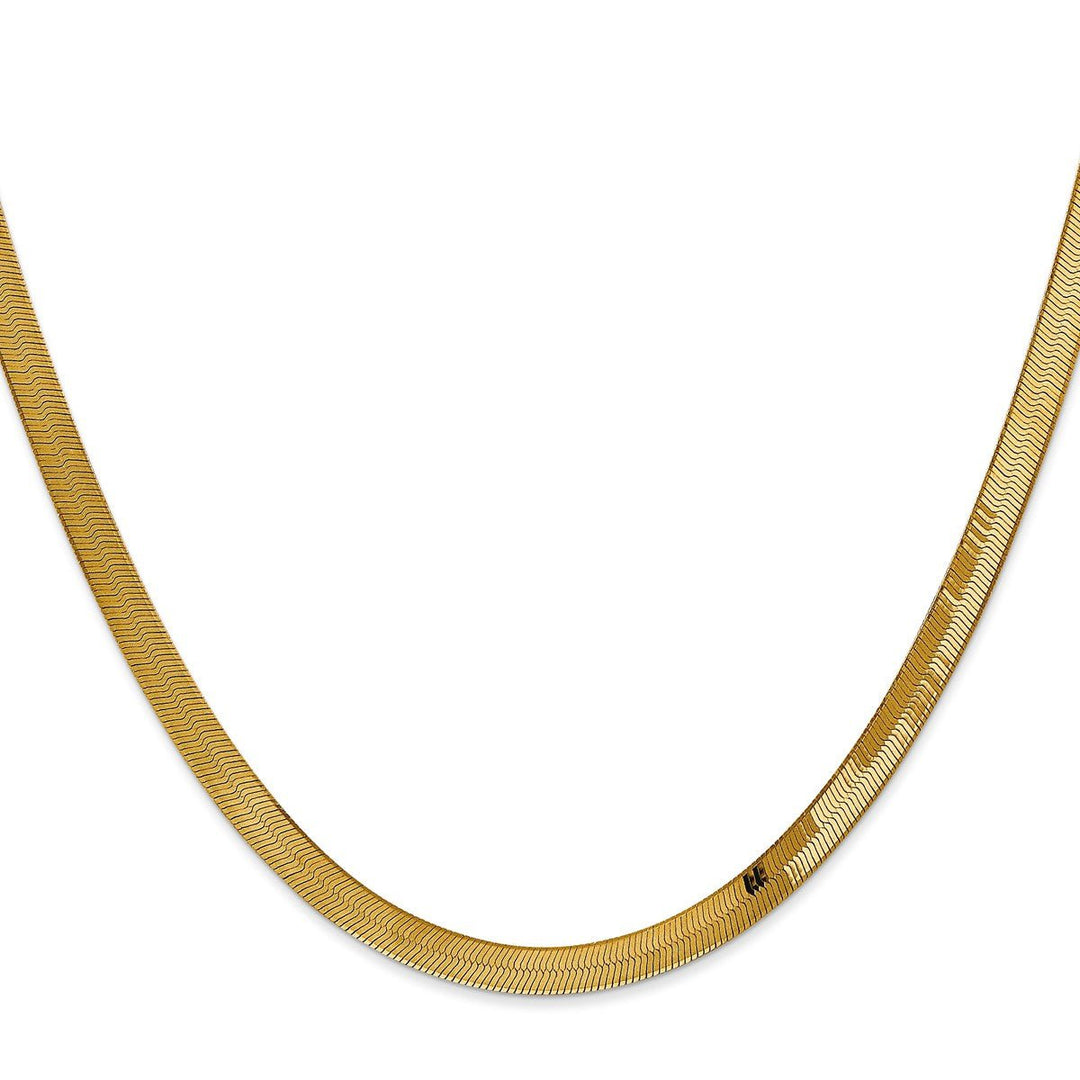 Gold 4mm Herringbone Chain, 20