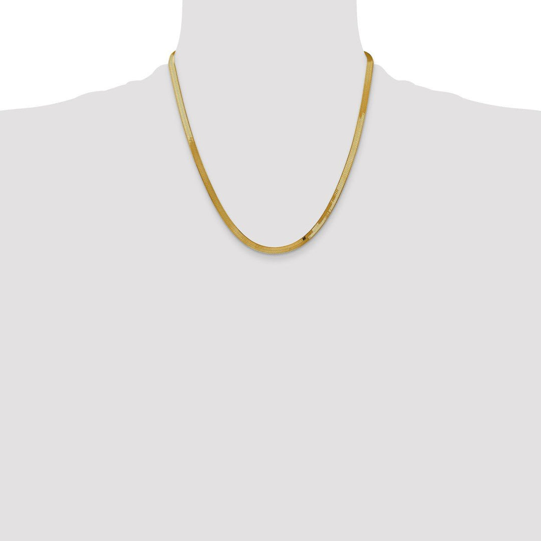Gold 4mm Herringbone Chain, 20