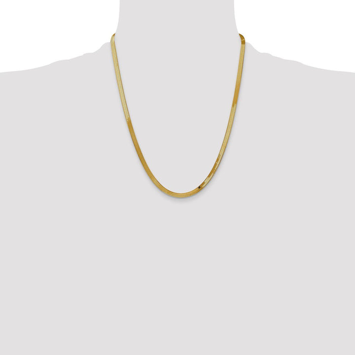 Gold 4mm Herringbone Chain, 22" - Chain - Design Jewellers Edmonton