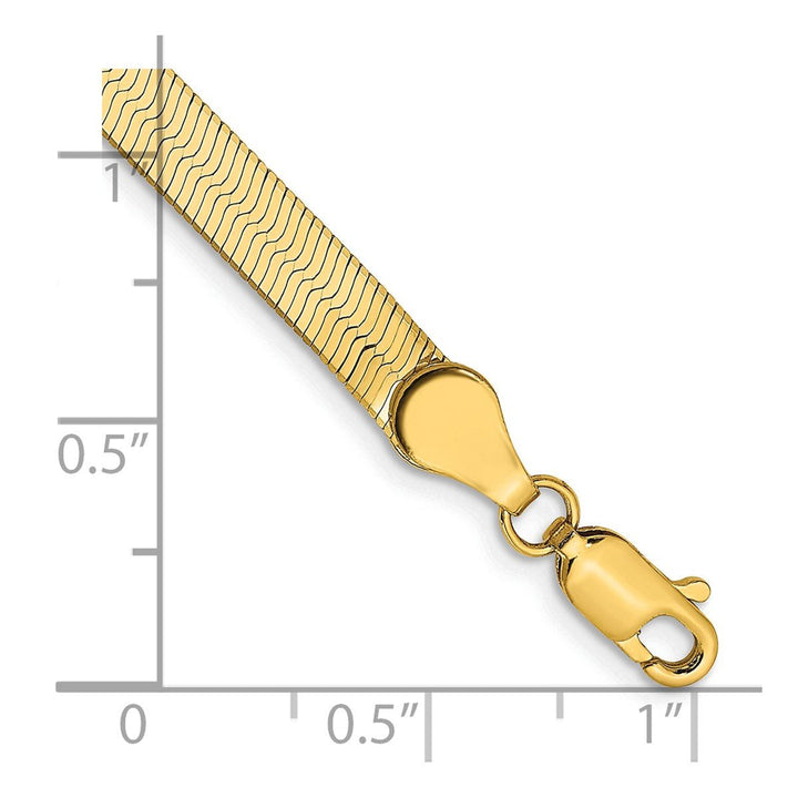 Gold 4mm Herringbone Chain, 7" - Chain - Design Jewellers Edmonton