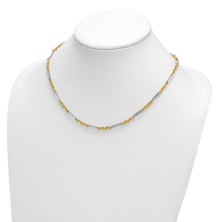 Gold 4mm Open Link Chain, 18" - Chain - Design Jewellers Edmonton