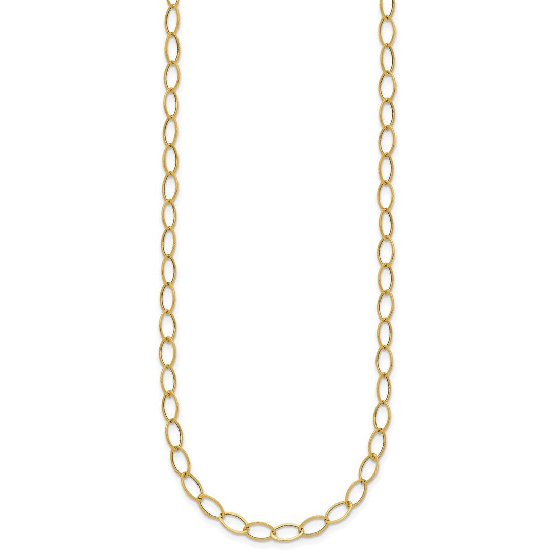 Gold 4mm Open Link Necklace, 18