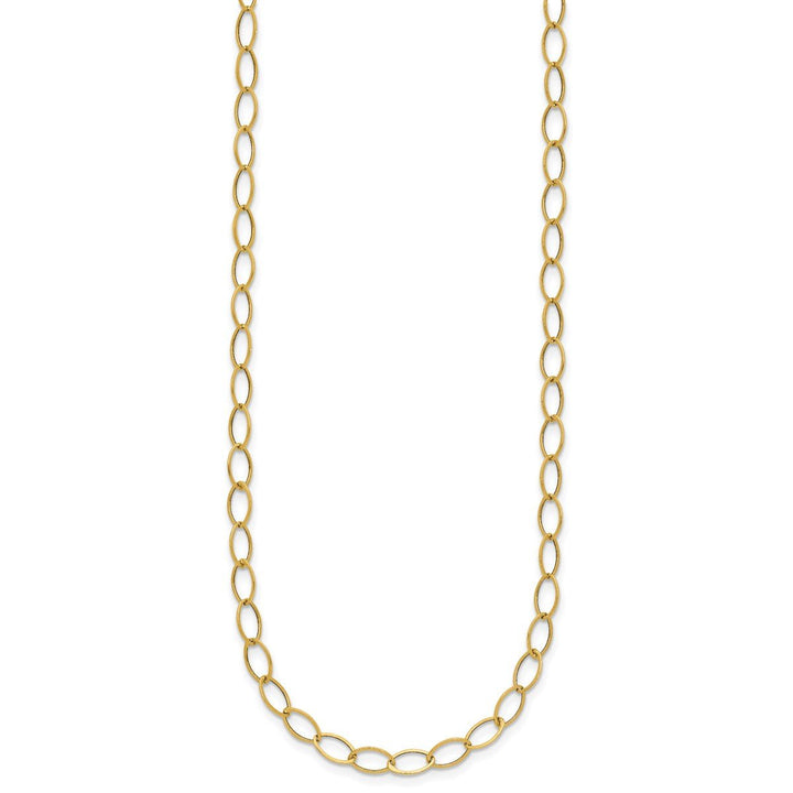 Gold 4mm Open Link Necklace, 18" - Necklace - Design Jewellers Edmonton