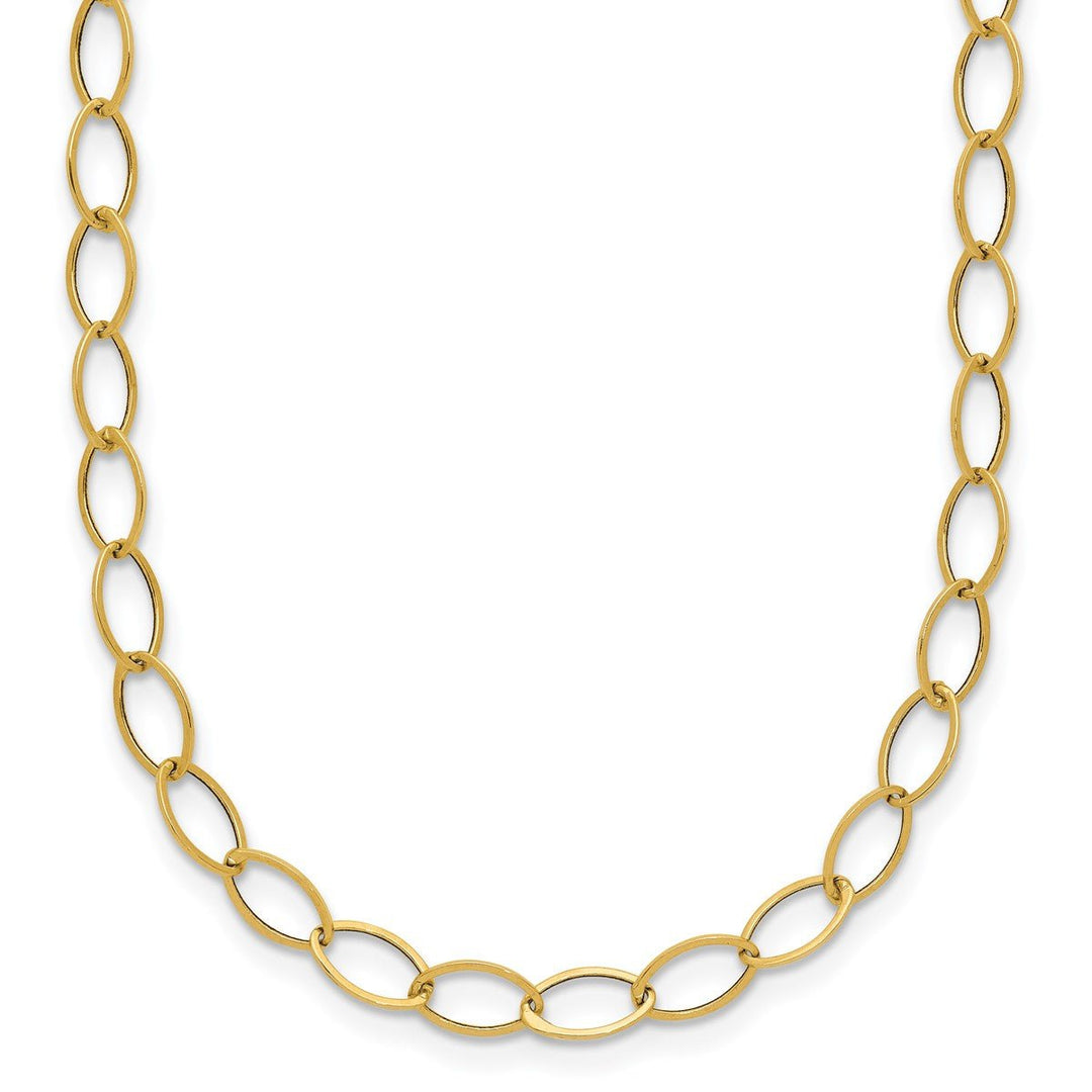 Gold 4mm Open Link Necklace, 18"