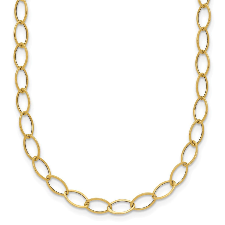 Gold 4mm Open Link Necklace, 18" - Necklace - Design Jewellers Edmonton