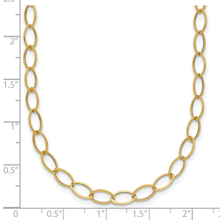 Gold 4mm Open Link Necklace, 18" - Necklace - Design Jewellers Edmonton