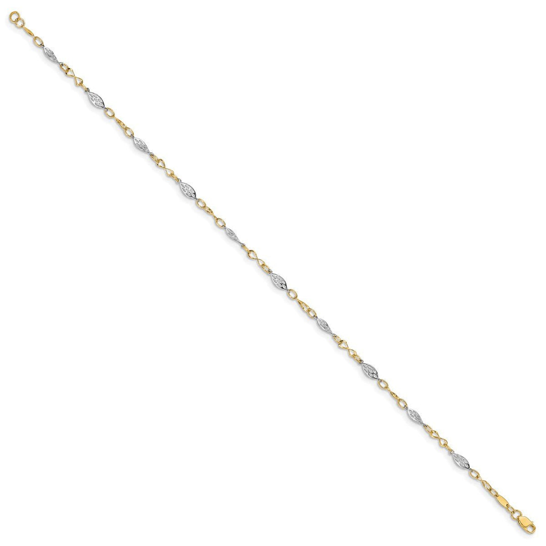 Gold 4mm Other Chains Anklet, 9