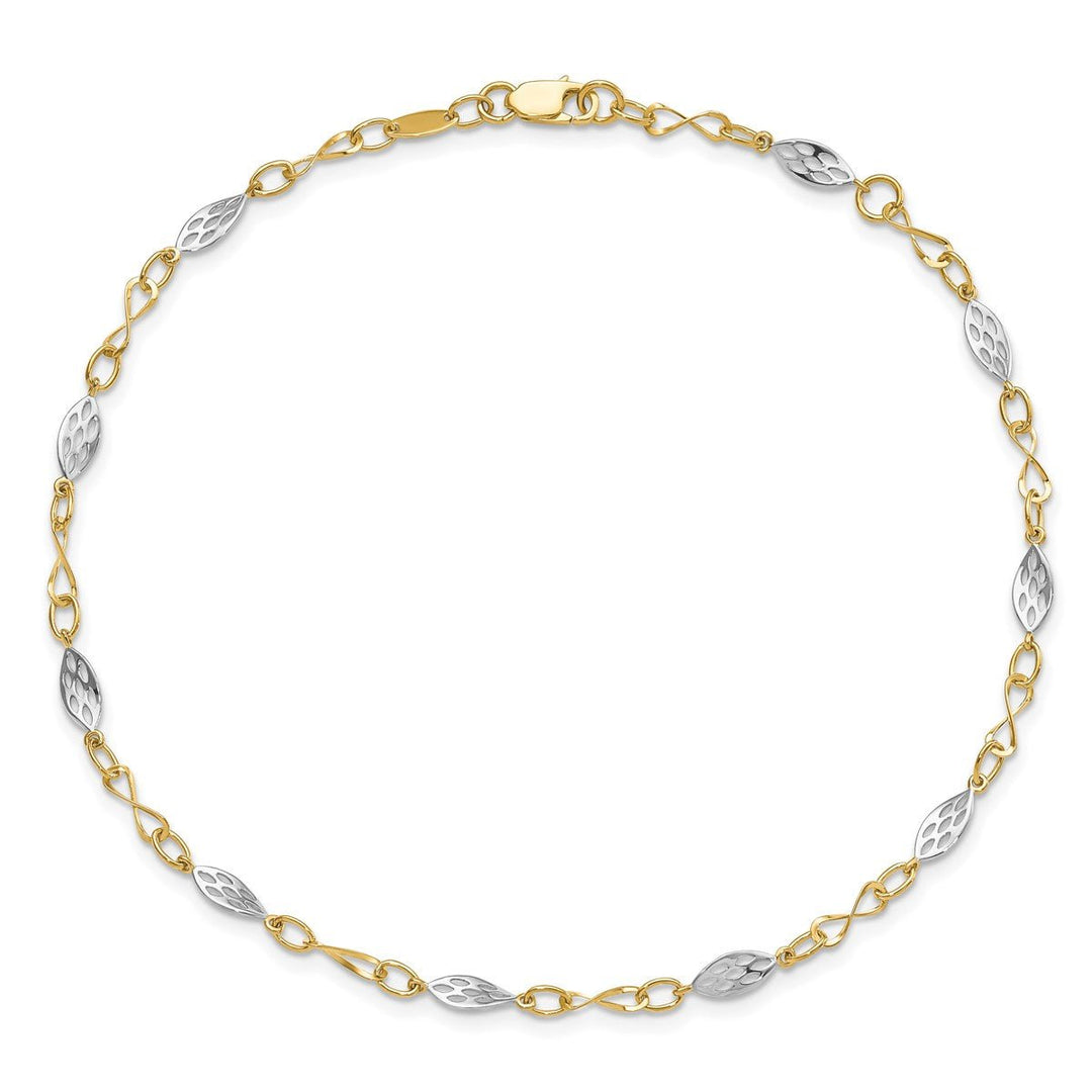 Gold 4mm Other Chains Anklet, 9