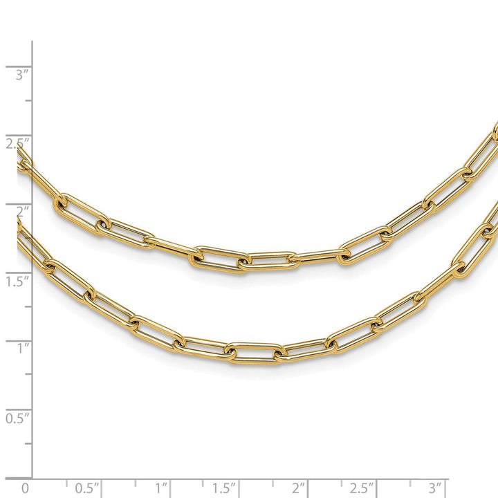 Gold 4mm Paperclip Necklace, 20" - Necklace - Design Jewellers Edmonton