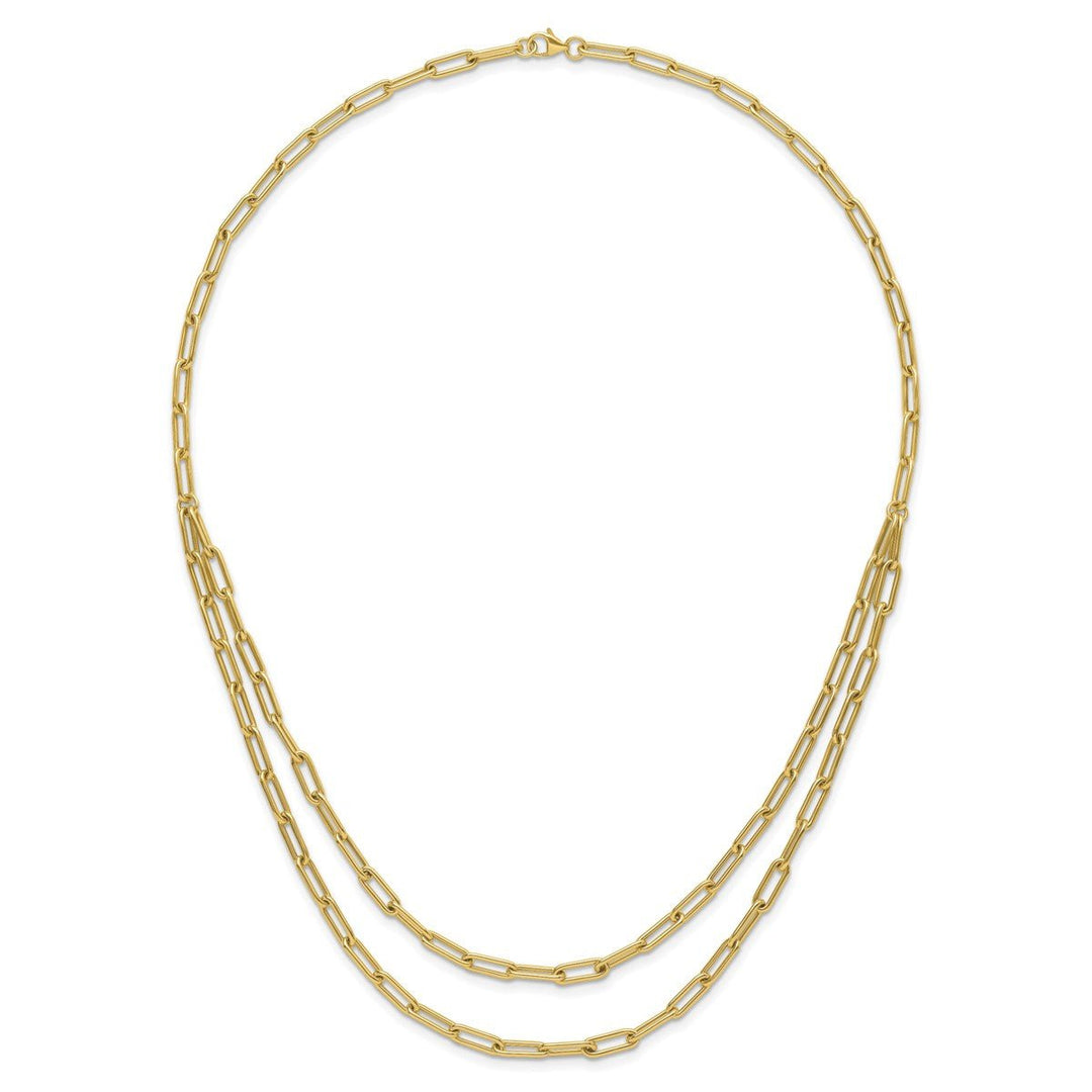 Gold 4mm Paperclip Necklace, 20