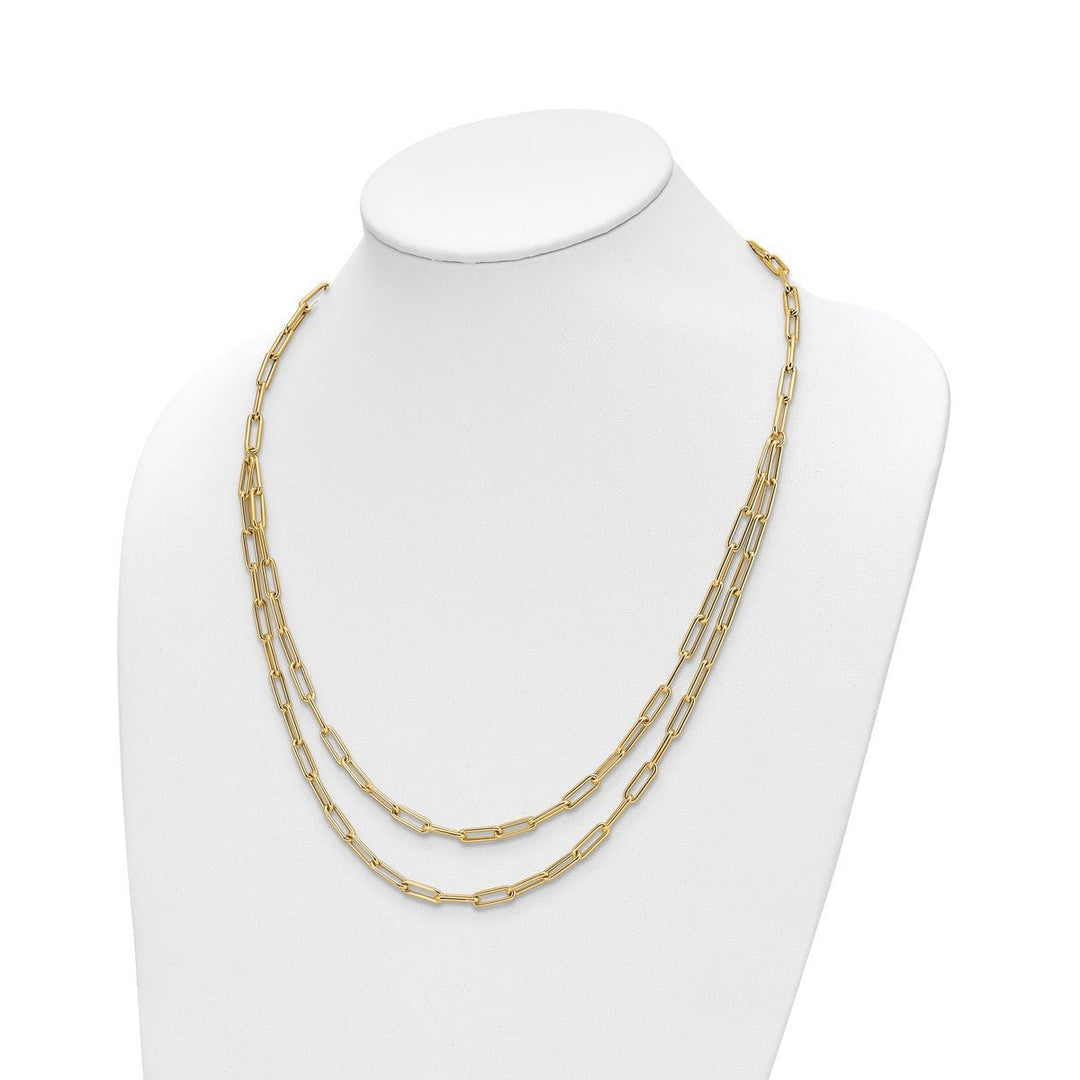 Gold 4mm Paperclip Necklace, 20