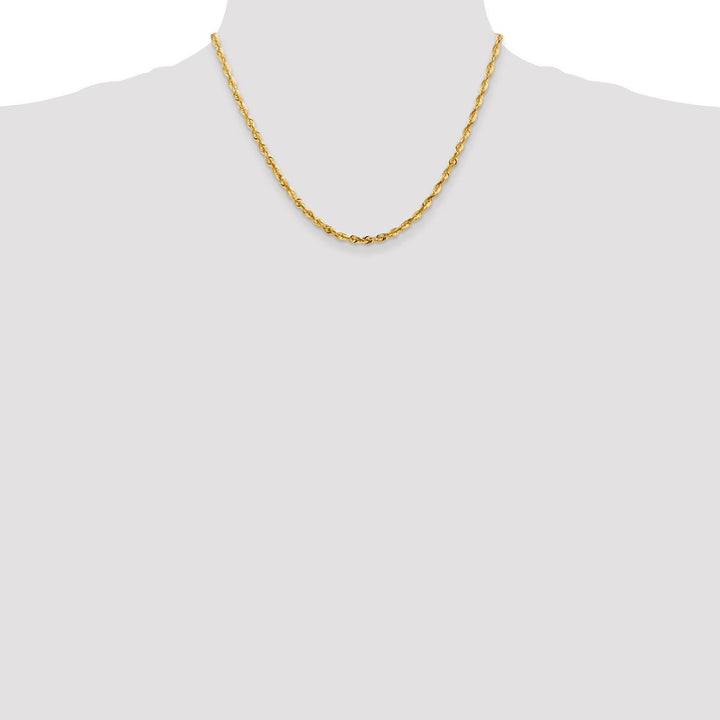 Gold 4mm Rope Chain, 1" - Chain - Design Jewellers Edmonton