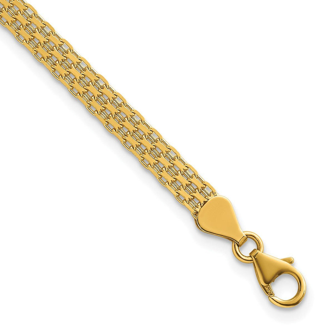 Gold 5.1mm Bismark / Garibaldi Bracelet, 7.5"