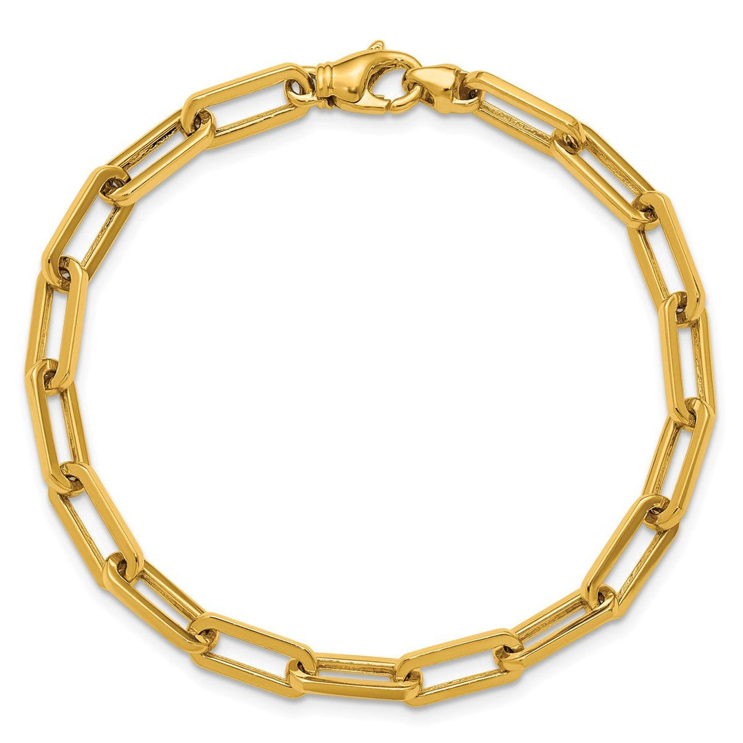 Gold 5.1mm Paperclip Chain, 7.5