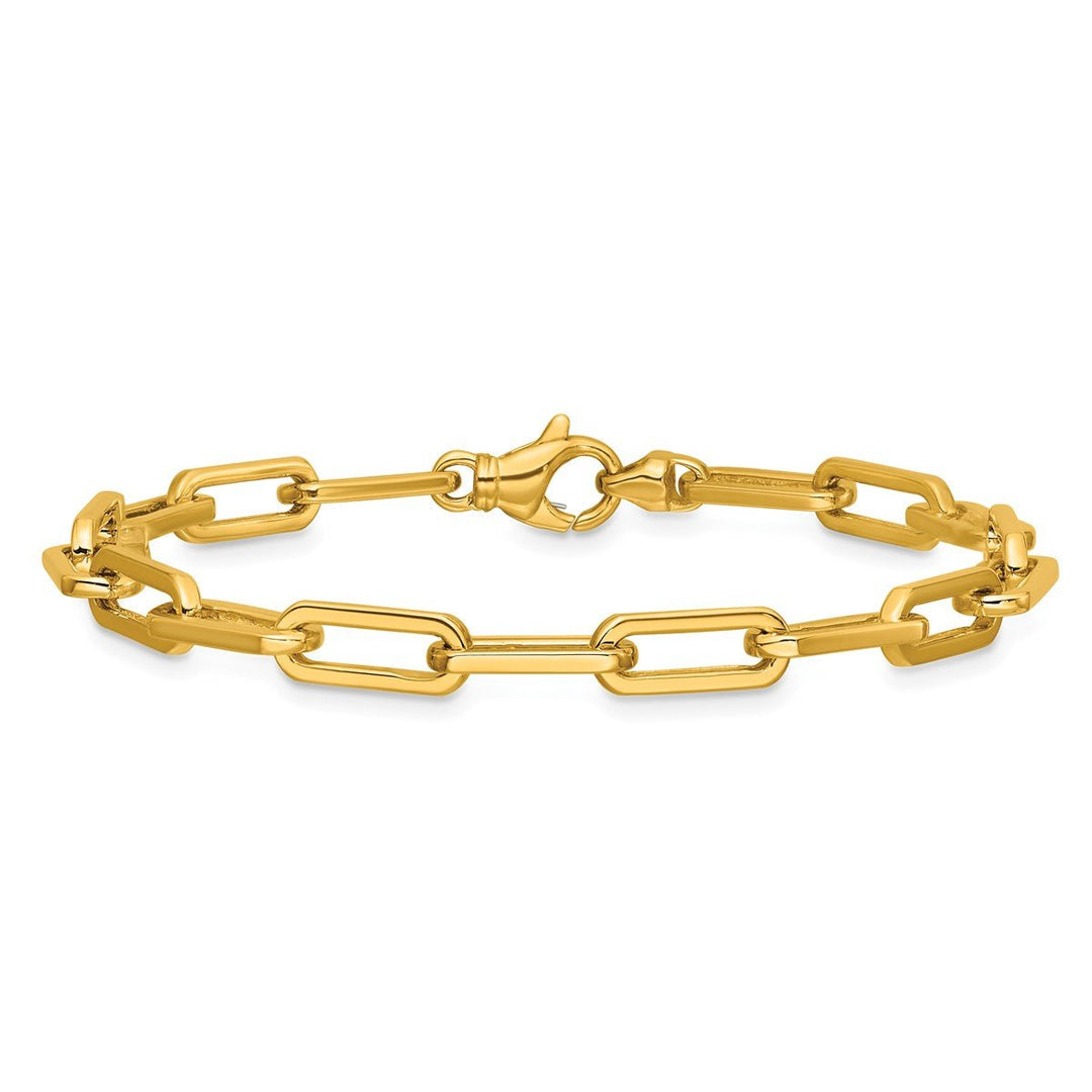 Gold 5.1mm Paperclip Chain, 7.5