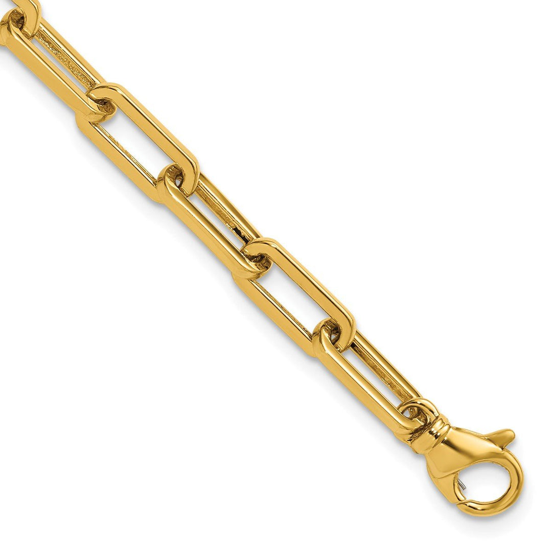 Gold 5.1mm Paperclip Chain, 8.5"