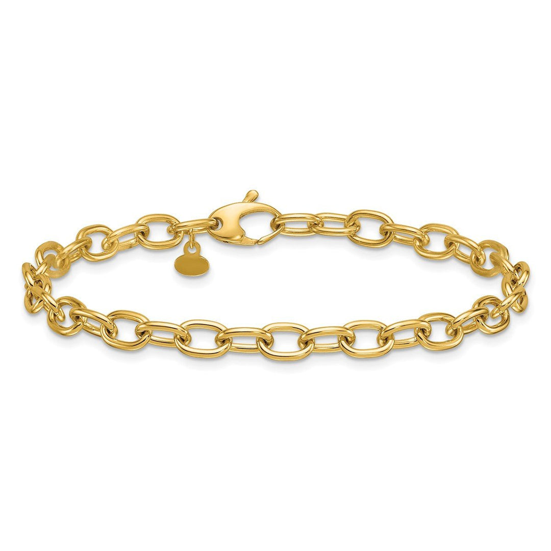 Gold 5.25mm Cable Bracelet, 7.5