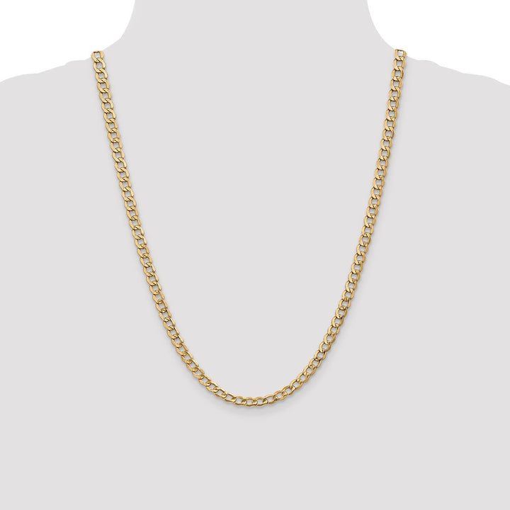 Gold 5.25mm Curb Chain, 24" - Chain - Design Jewellers Edmonton