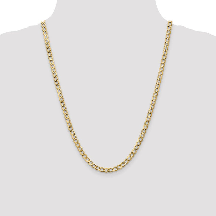 Gold 5.25mm Curb Chain, 24" - Chain - Design Jewellers Edmonton