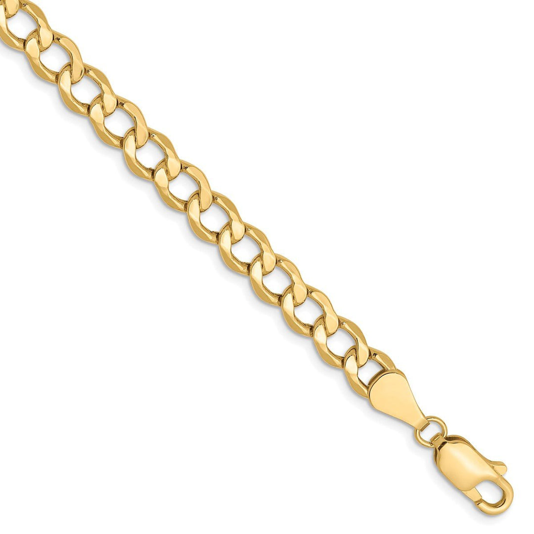 Gold 5.25mm Curb Chain, 8"