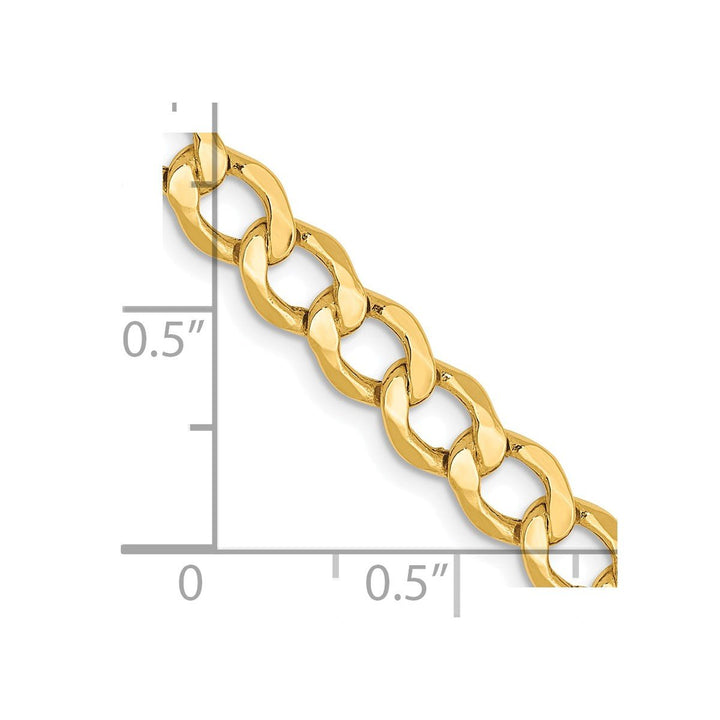 Gold 5.25mm Curb Chain, 8" - Chain - Design Jewellers Edmonton