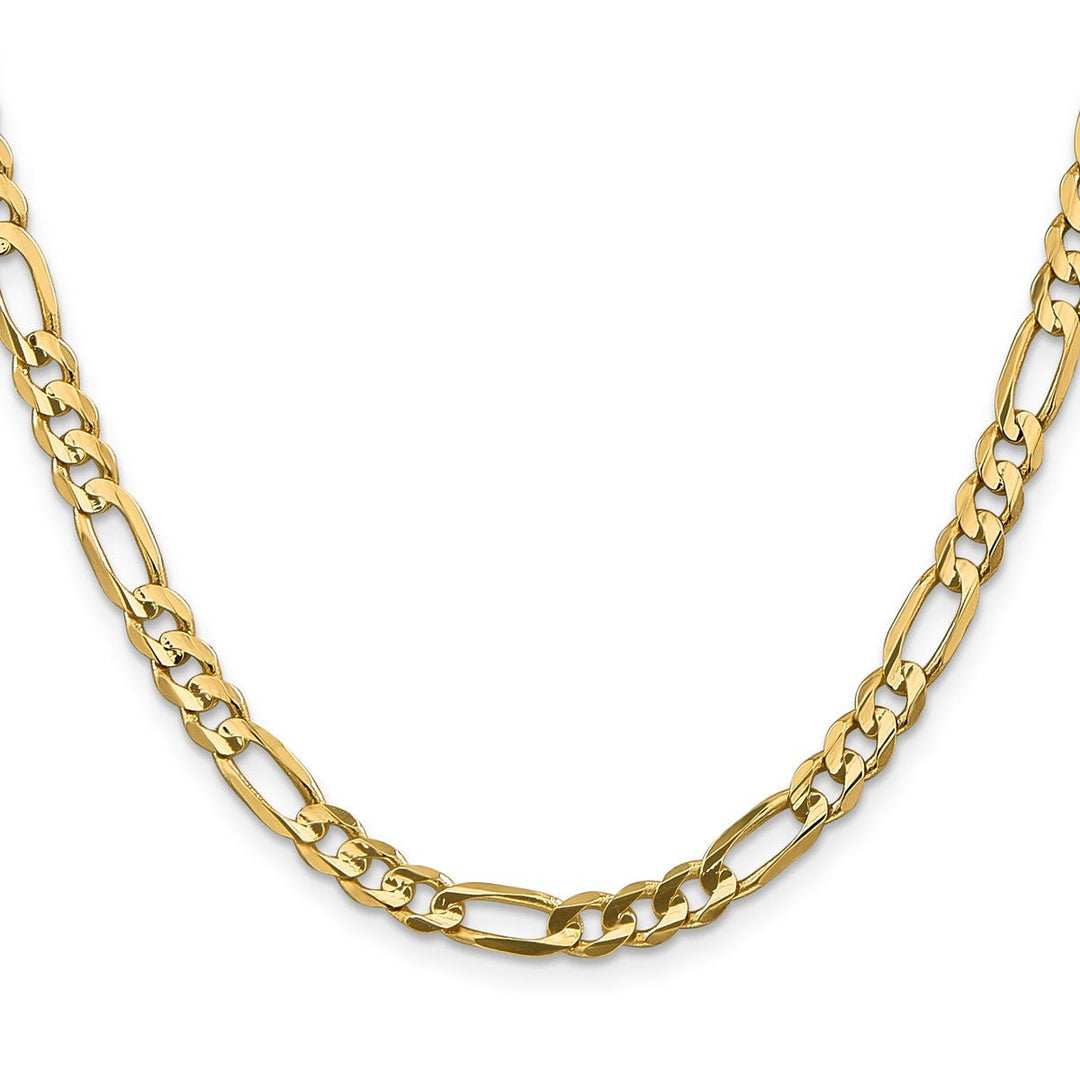 Gold 5.25mm Figaro Chain, 18