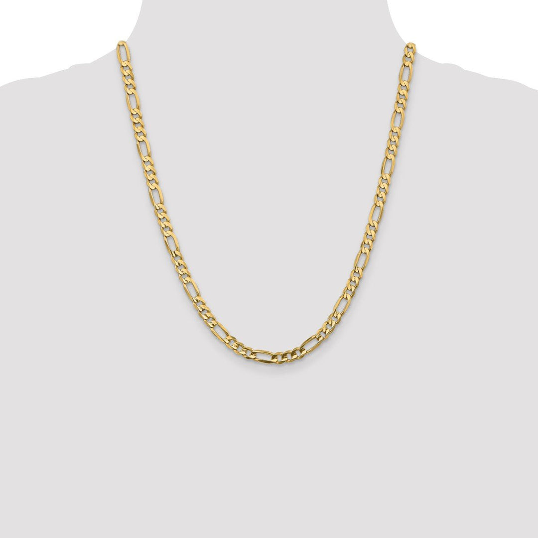Gold 5.25mm Figaro Chain, 22