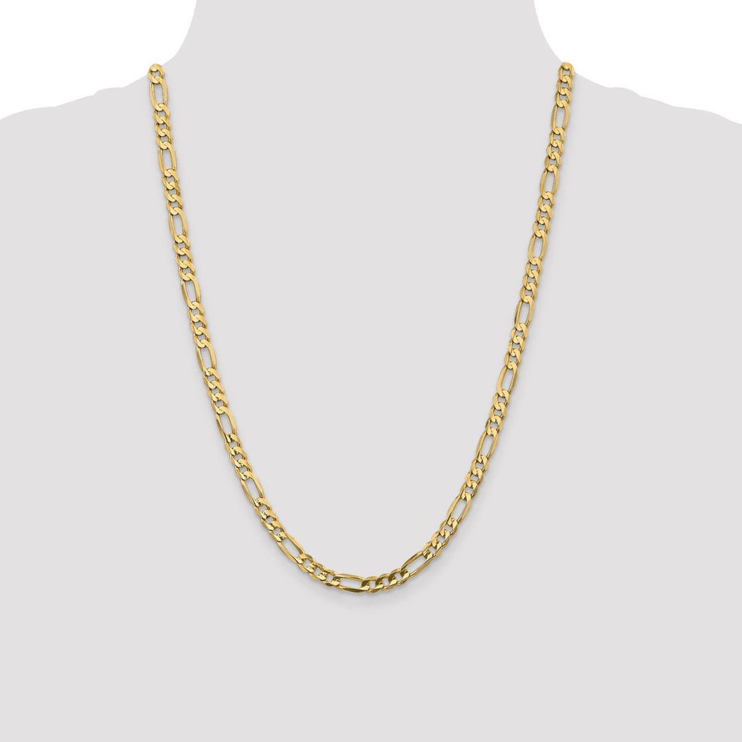 Gold 5.25mm Figaro Chain, 24