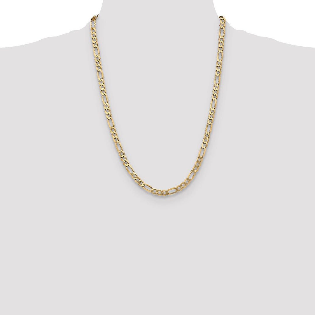 Gold 5.25mm Figaro Chain, 24