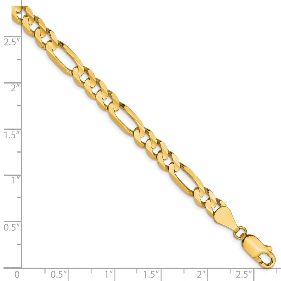 Gold 5.25mm Figaro Chain, 8