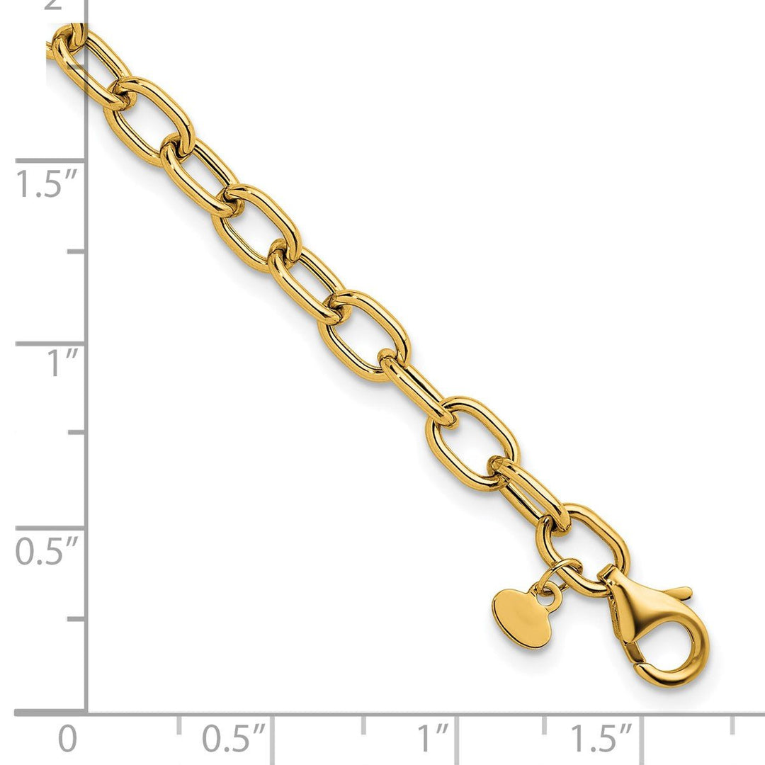 Gold 5.2mm Cable Bracelet, 7.5
