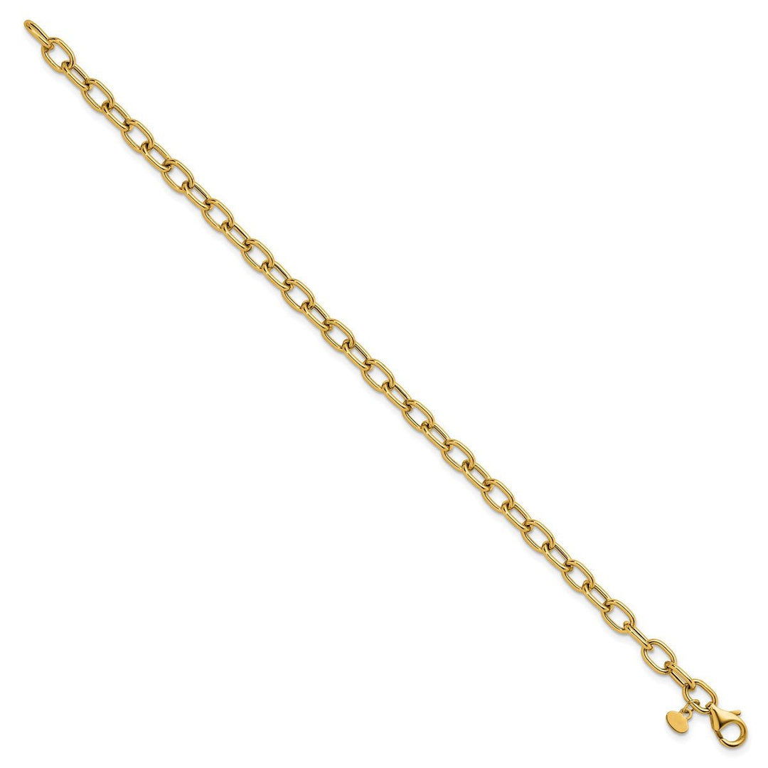 Gold 5.2mm Cable Bracelet, 7.5