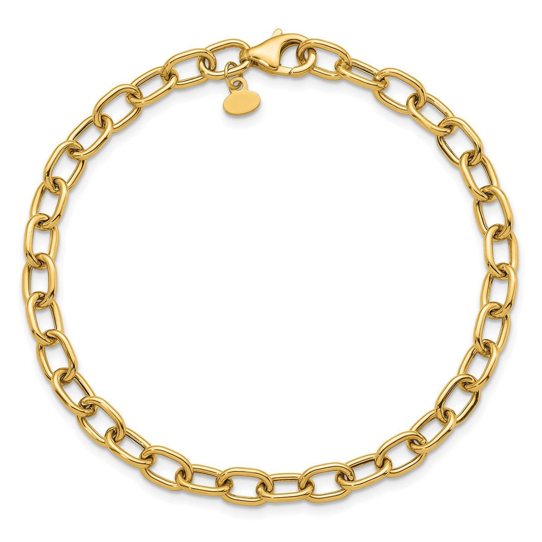 Gold 5.2mm Cable Bracelet, 7.5