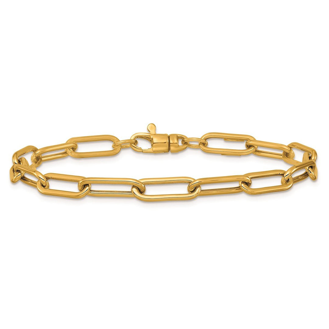 Gold 5.2mm Paperclip Chain, 7.5