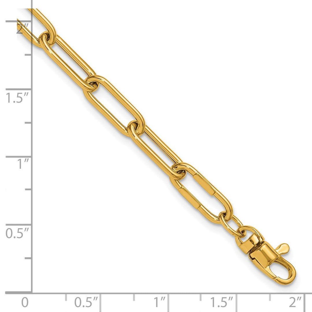 Gold 5.2mm Paperclip Chain, 7.5