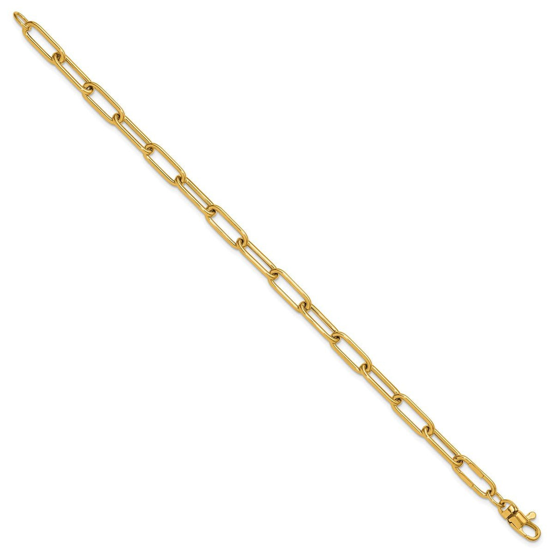 Gold 5.2mm Paperclip Chain, 7.5