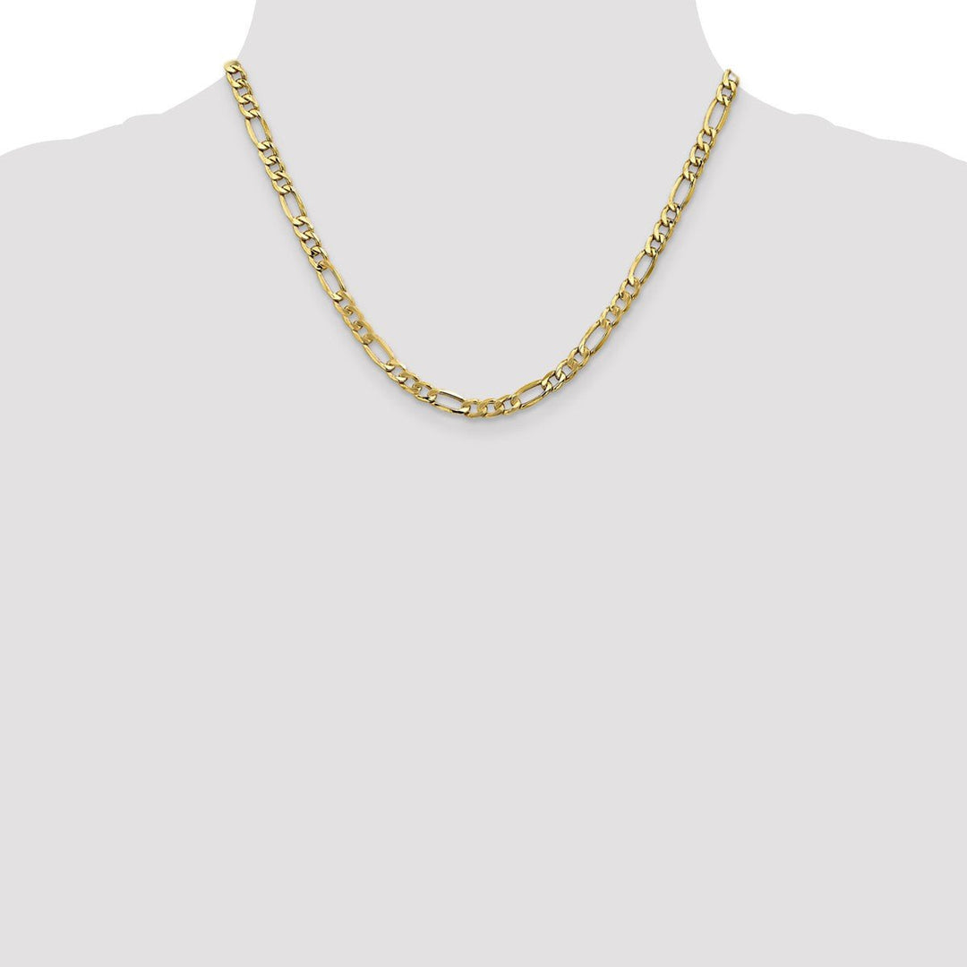 Gold 5.35mm Figaro Chain, 18