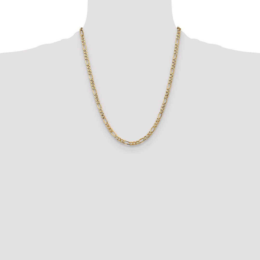 Gold 5.35mm Figaro Chain, 22