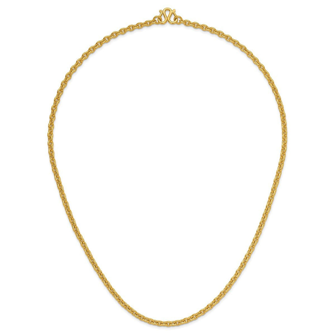 Gold 5.4mm Cable Chain, 24