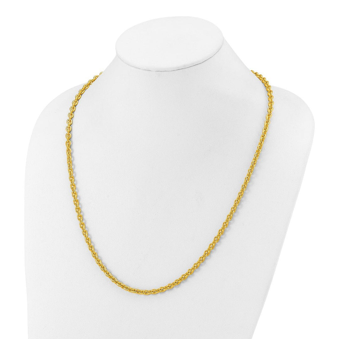 Gold 5.4mm Cable Chain, 24