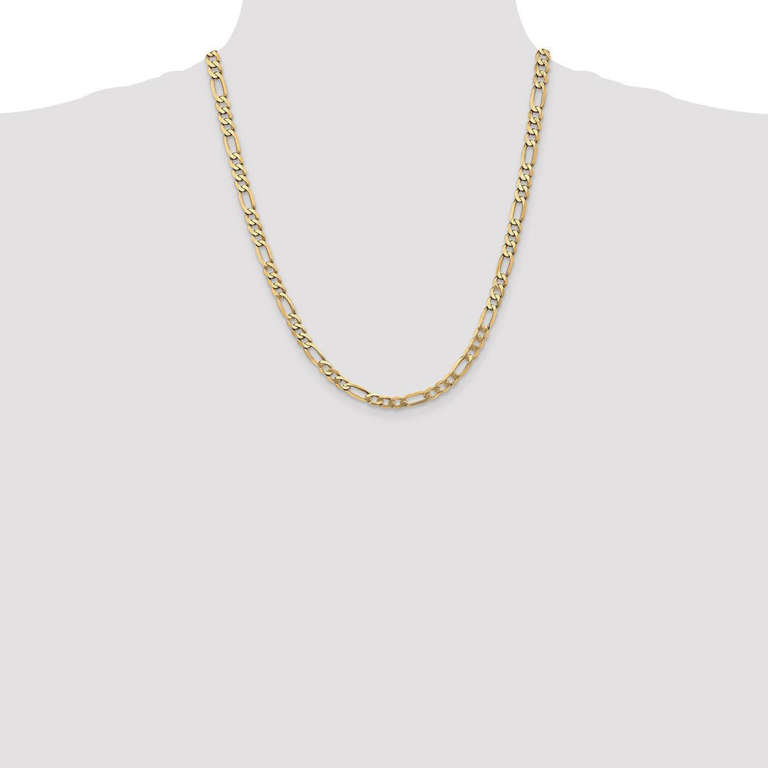 Gold 5.5mm Figaro Chain, 22