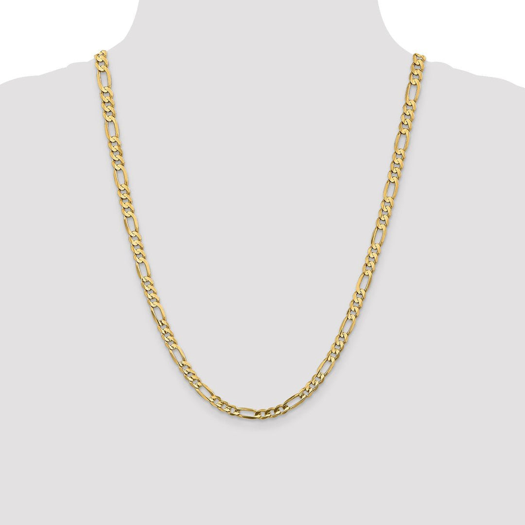 Gold 5.5mm Figaro Chain, 24