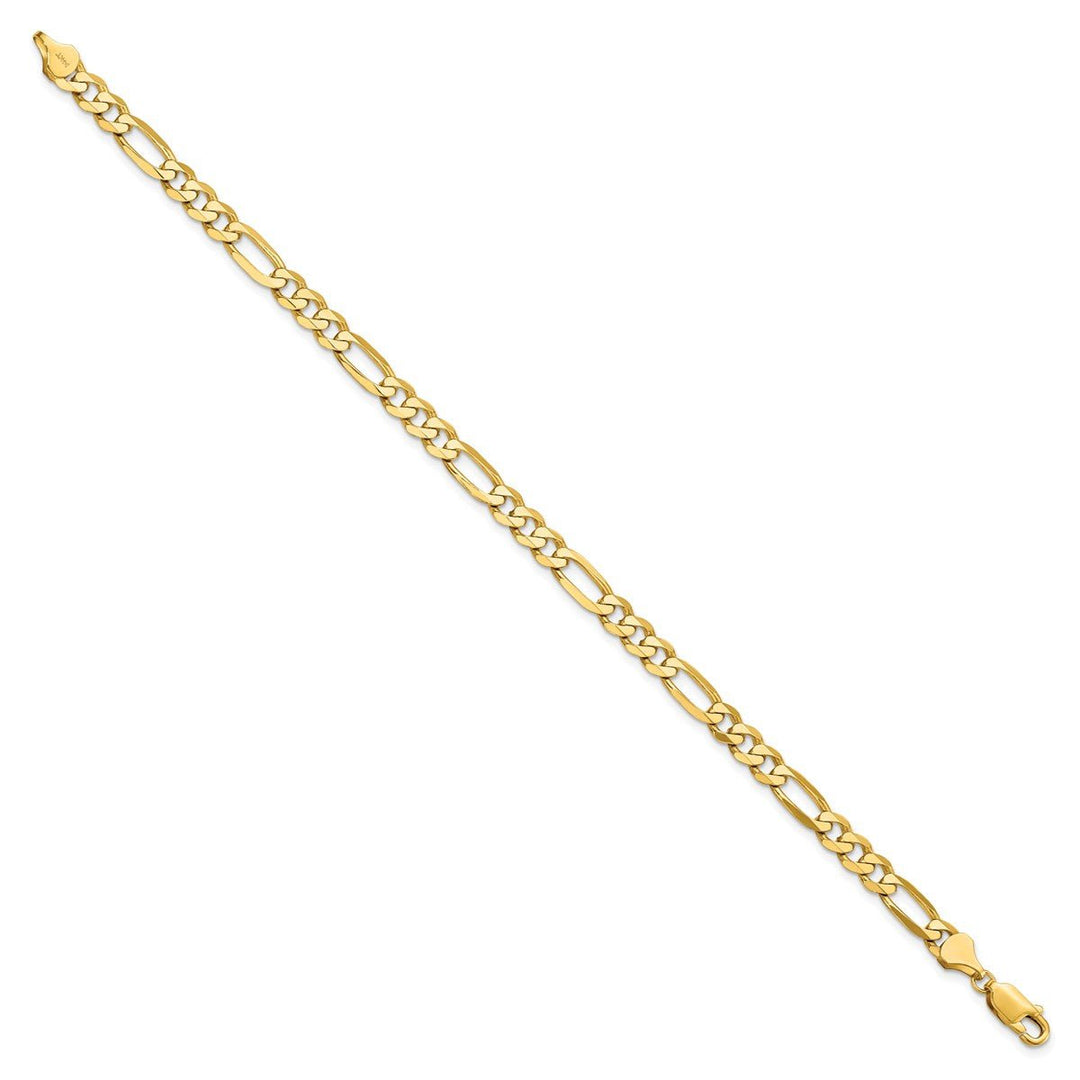 Gold 5.5mm Figaro Chain, 7