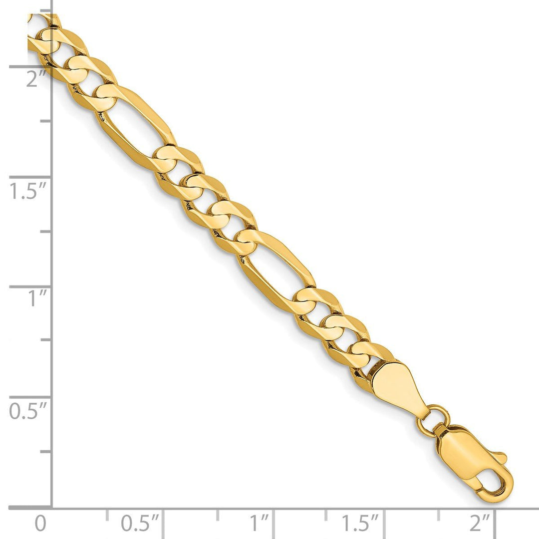 Gold 5.5mm Figaro Chain, 8