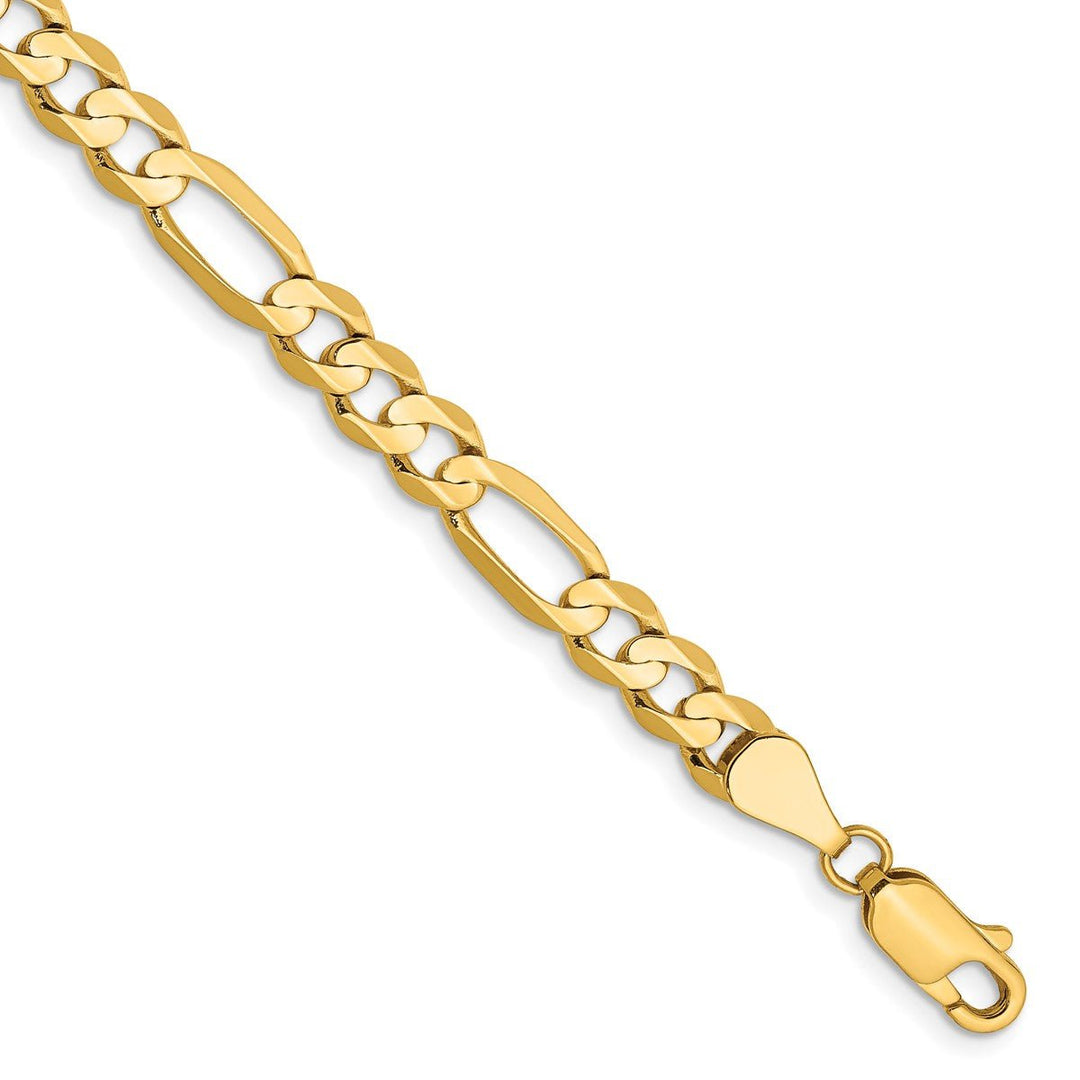 Gold 5.5mm Figaro Chain, 8