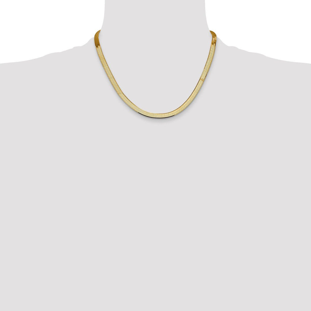 Gold 5.5mm Herringbone Chain, 18