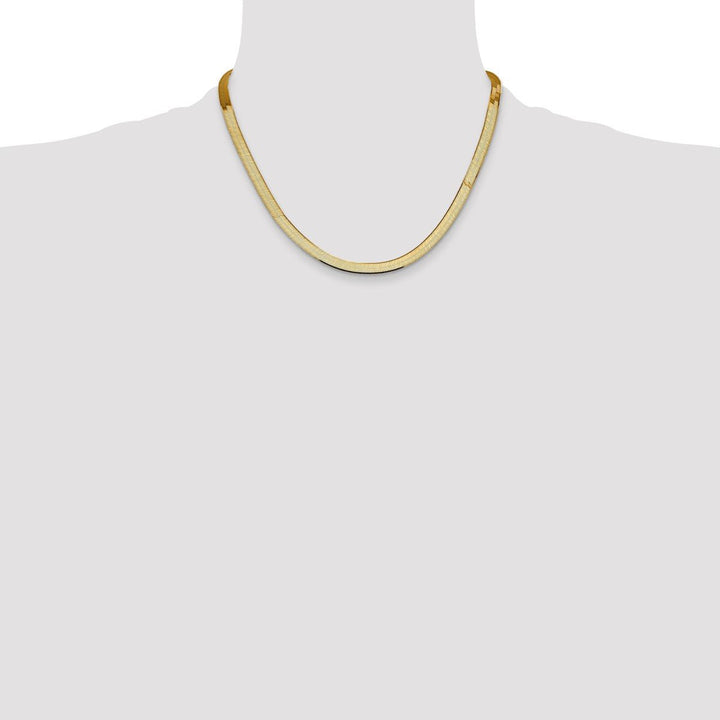 Gold 5.5mm Herringbone Chain, 18" - Chain - Design Jewellers Edmonton