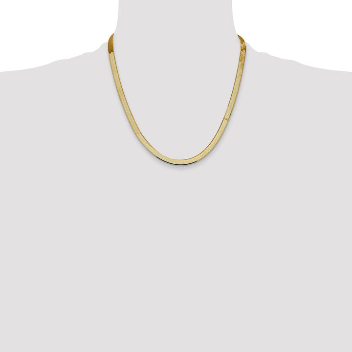 Gold 5.5mm Herringbone Chain, 20" - Chain - Design Jewellers Edmonton