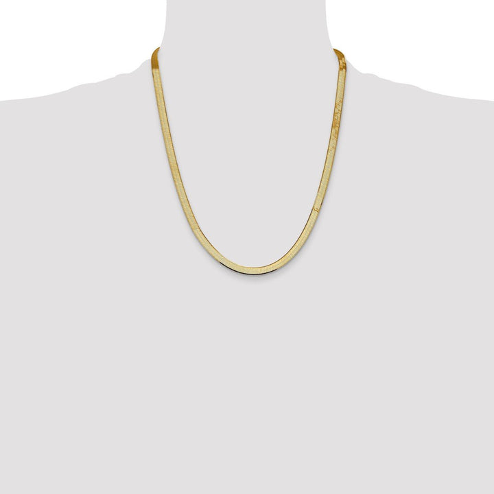 Gold 5.5mm Herringbone Chain, 22" - Chain - Design Jewellers Edmonton