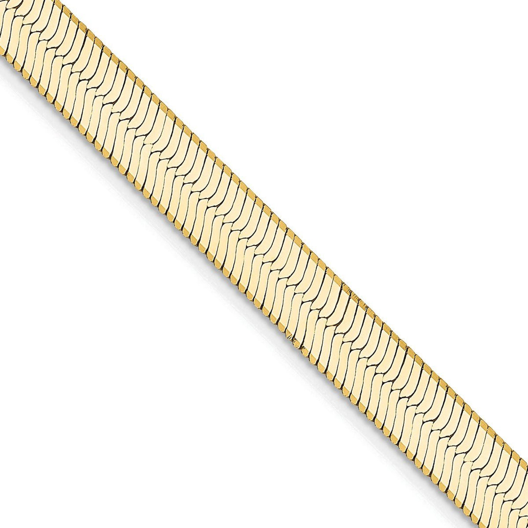 Gold 5.5mm Herringbone Chain, 24"